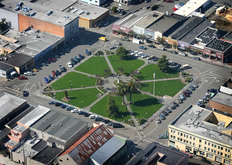 Arcata Plaza in Arcata, California